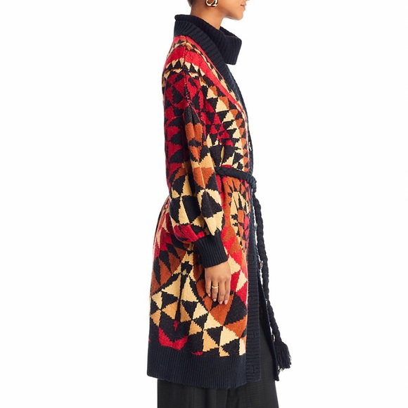 🌺🎉HP🎉🌺 NWT Farm Rio Heart Deco Maxi Knit Cardigan - Picture 10 of 15